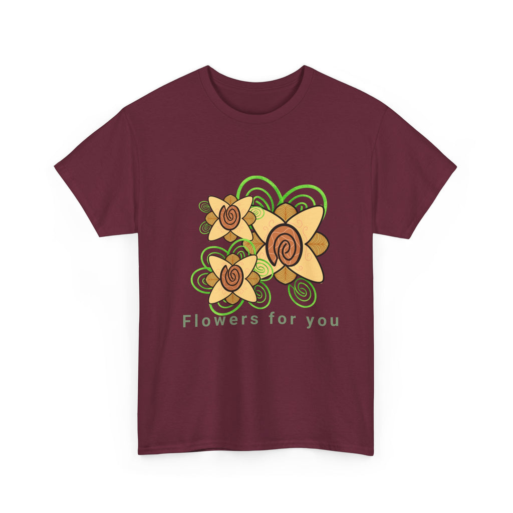 Fingerprint Flowers for You – Unisex Heavy Cotton Tee