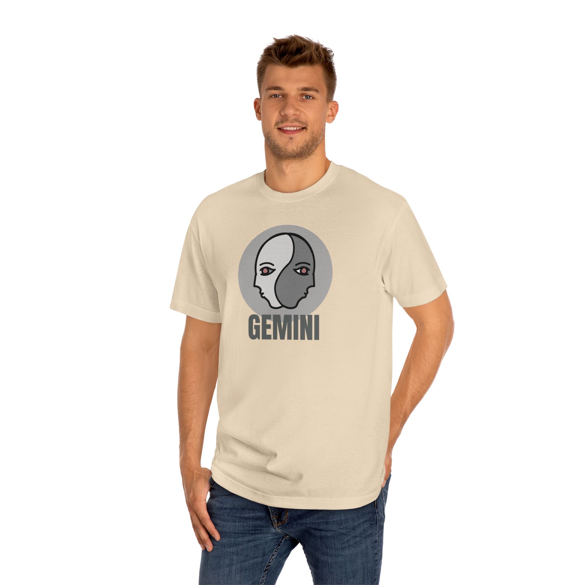 Gemini Zodiac Unisex Tee - Bold Line Identity T-Shirt