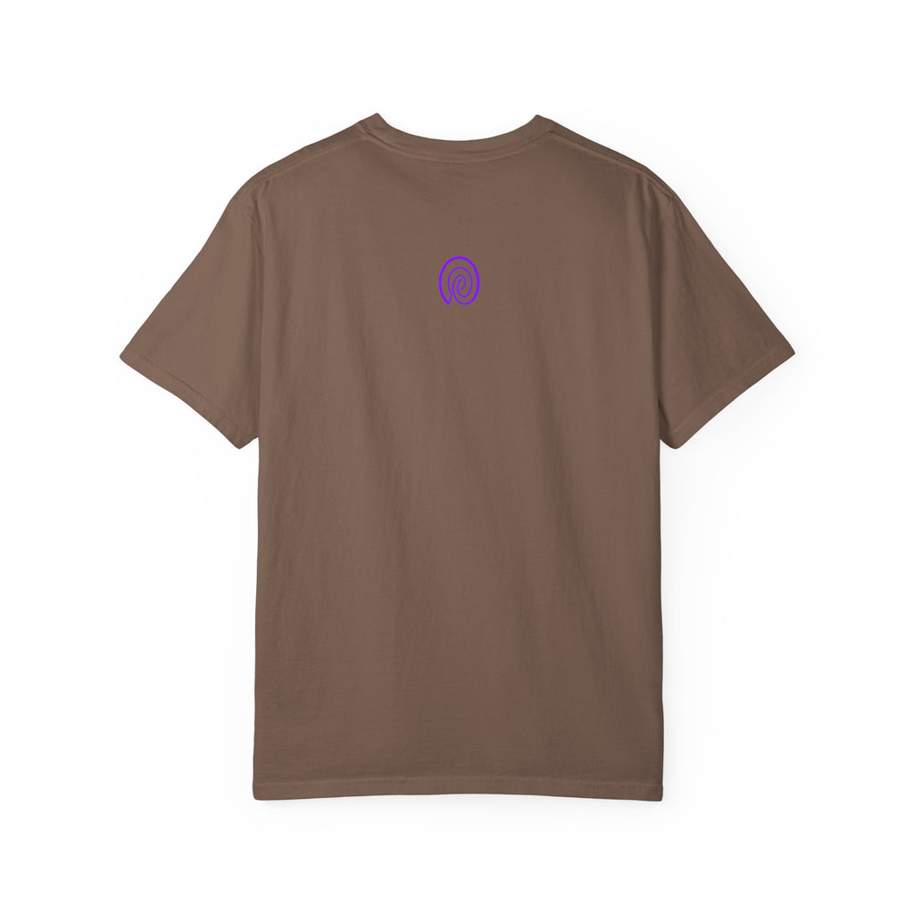 Fingerprint Gradient Minimalist Unisex Garment-Dyed T-shirt – Purple Black