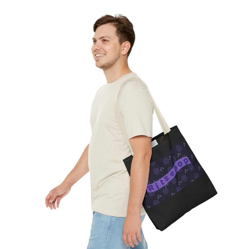 Ritsepop Fingerprint Pattern Tote Bag (AOP)