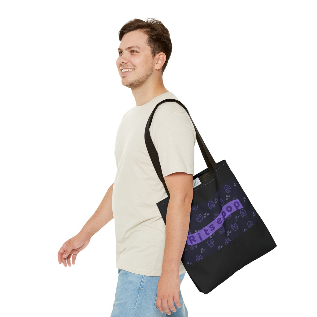 Ritsepop Fingerprint Pattern Tote Bag (AOP)