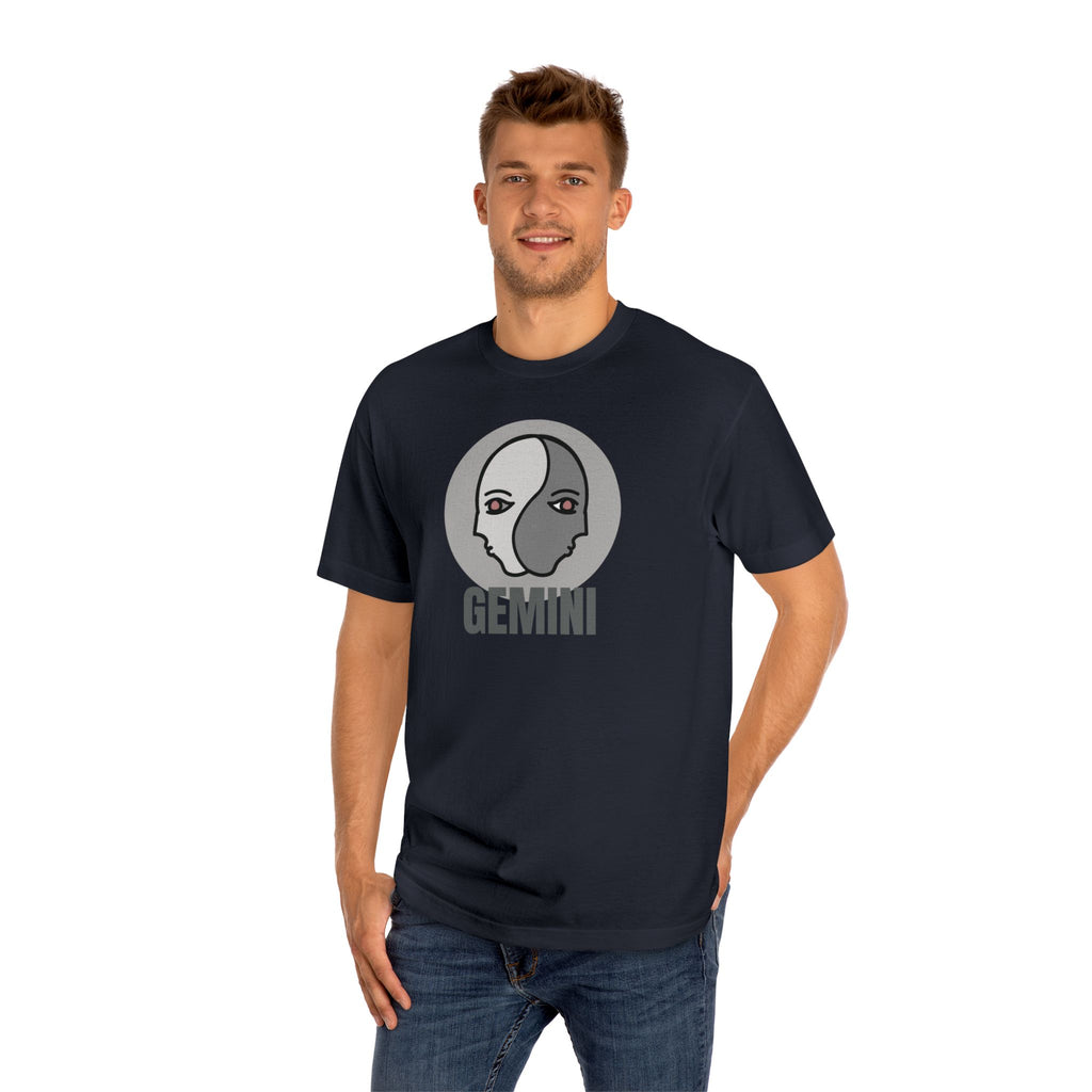 Gemini Zodiac Unisex Tee - Bold Line Identity T-Shirt