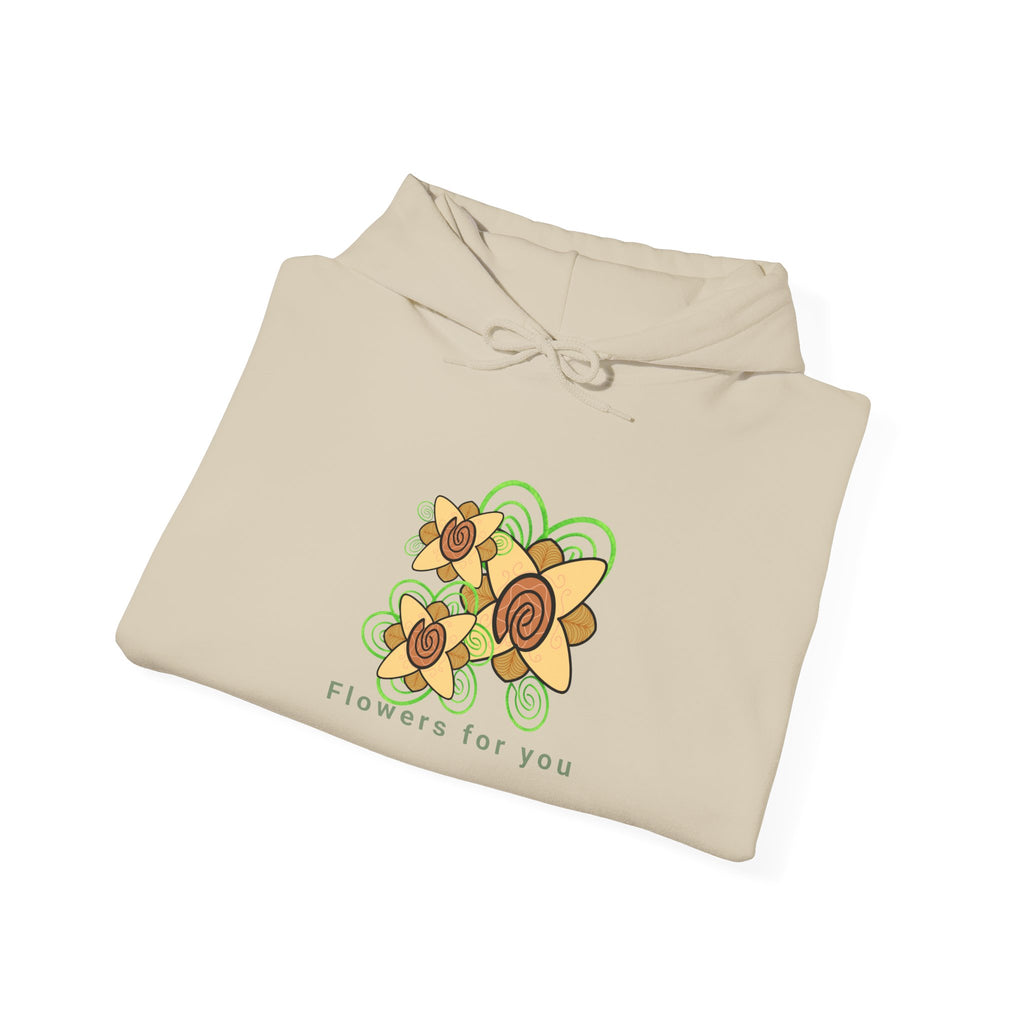 Flowers and Fingerprints| Flowers for you| Unisex Heavy Blend™ Hooded Sweatshirt