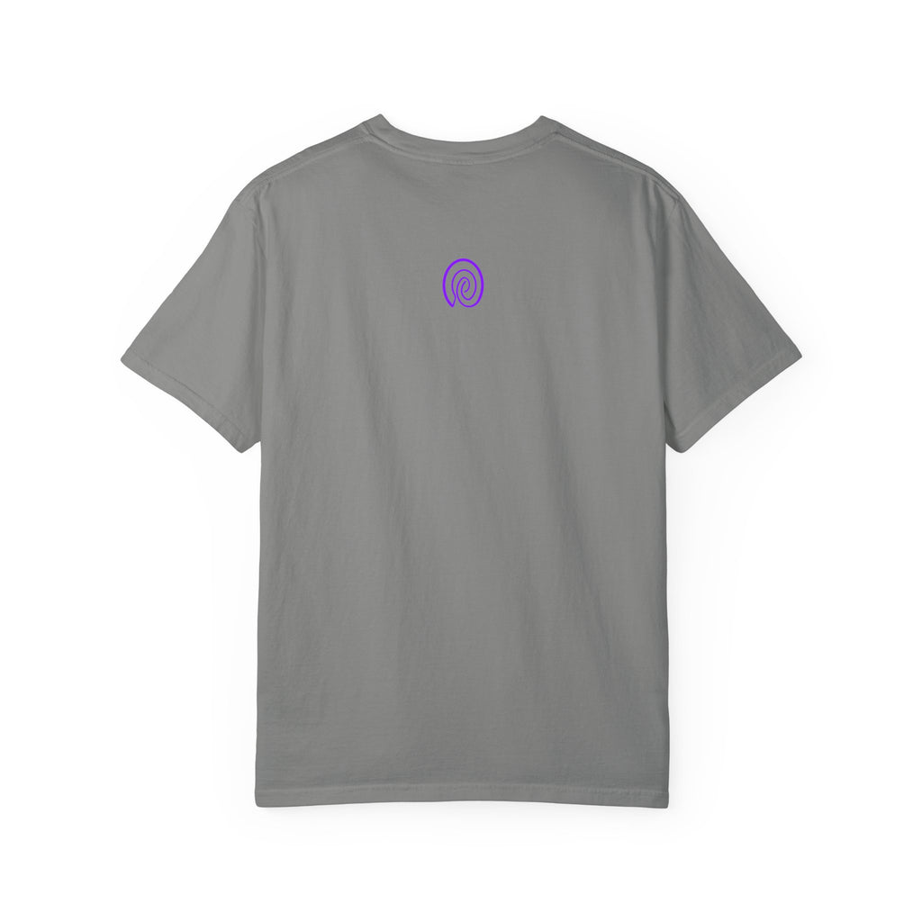 Fingerprint Gradient Minimalist Unisex Garment-Dyed T-shirt – Purple Black