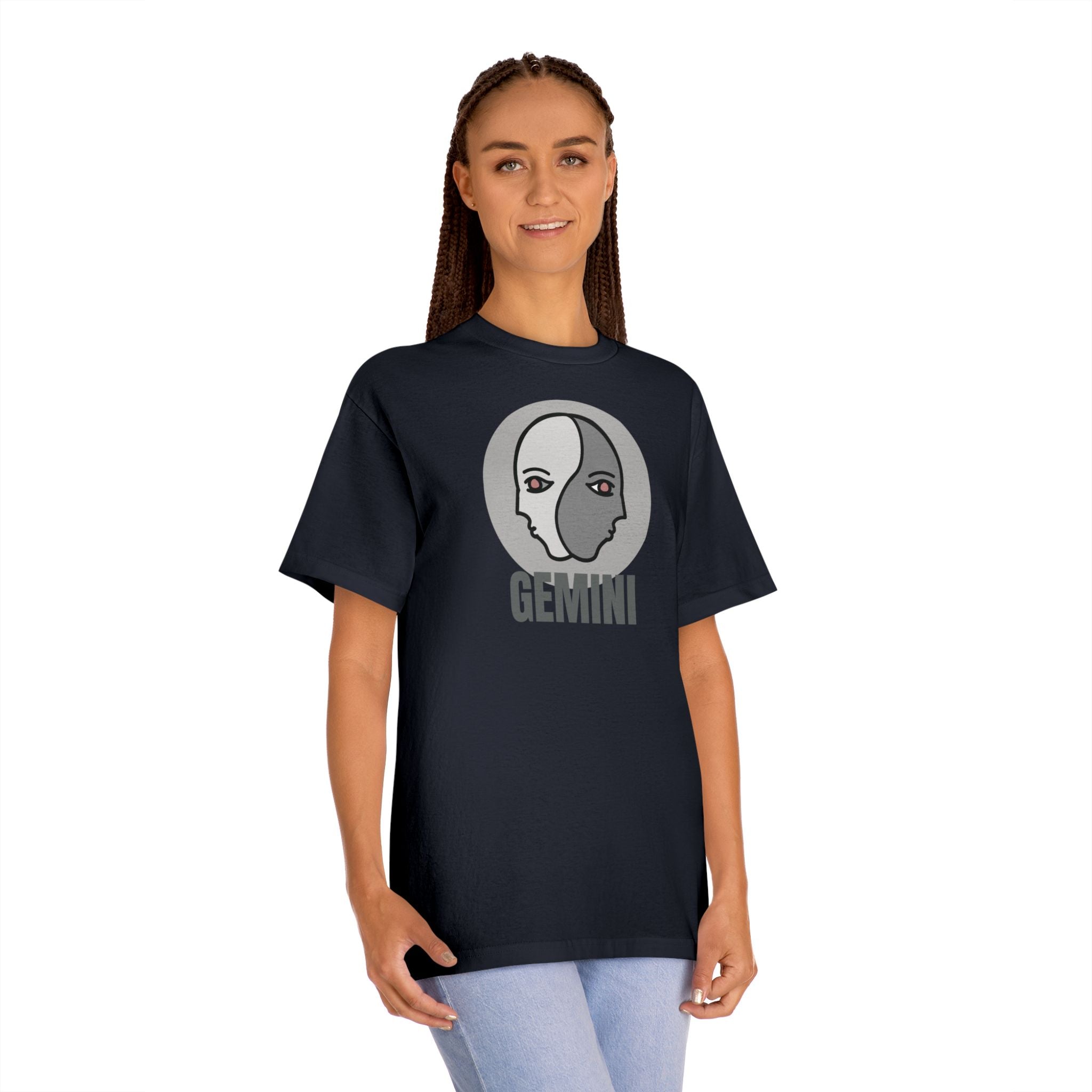 Gemini Zodiac Unisex Tee - Bold Line Identity T-Shirt