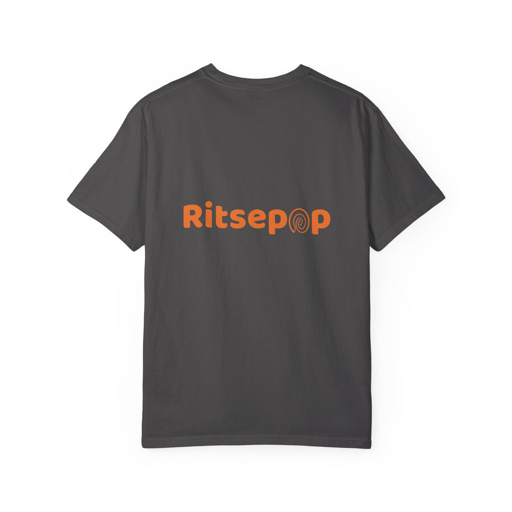 Orange-Red | Fingerprint Gradient Minimalist Unisex Garment-Dyed T-shirt
