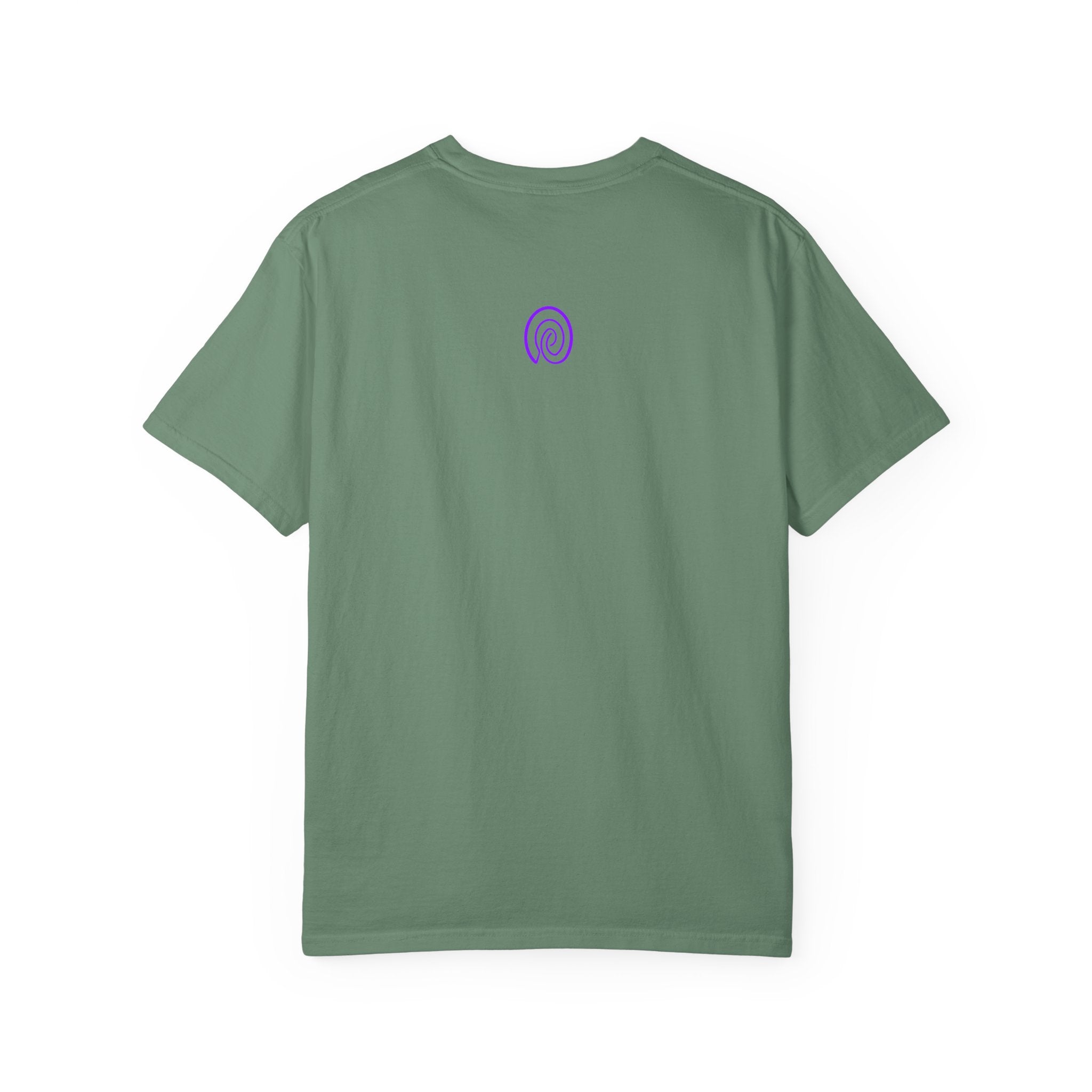Fingerprint Gradient Minimalist Unisex Garment-Dyed T-shirt – Purple Black