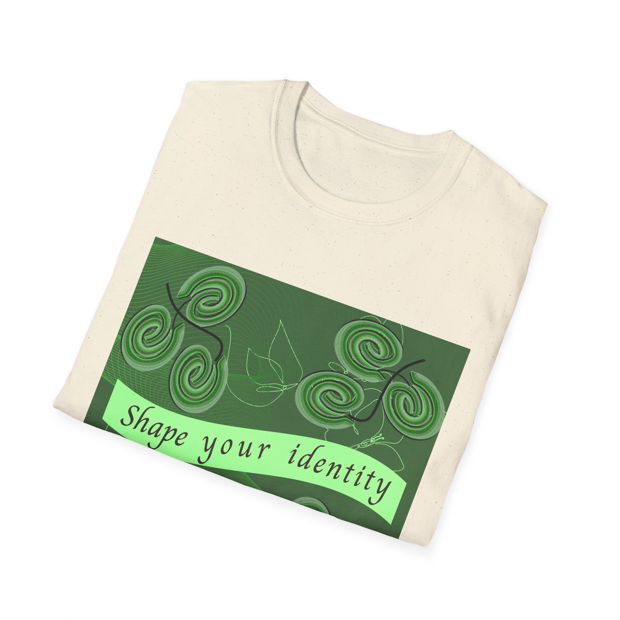 Shape Your Identity – Unisex Softstyle T-Shirt (Fingerprint Pattern, Multi-color)