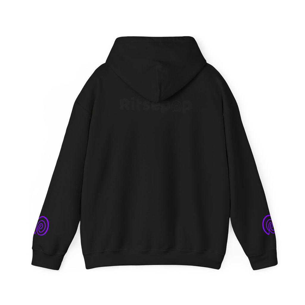 Ritsepop Unisex Heavy Blend™ Hooded Sweatshirt – Purple Logo, Multiple Colors