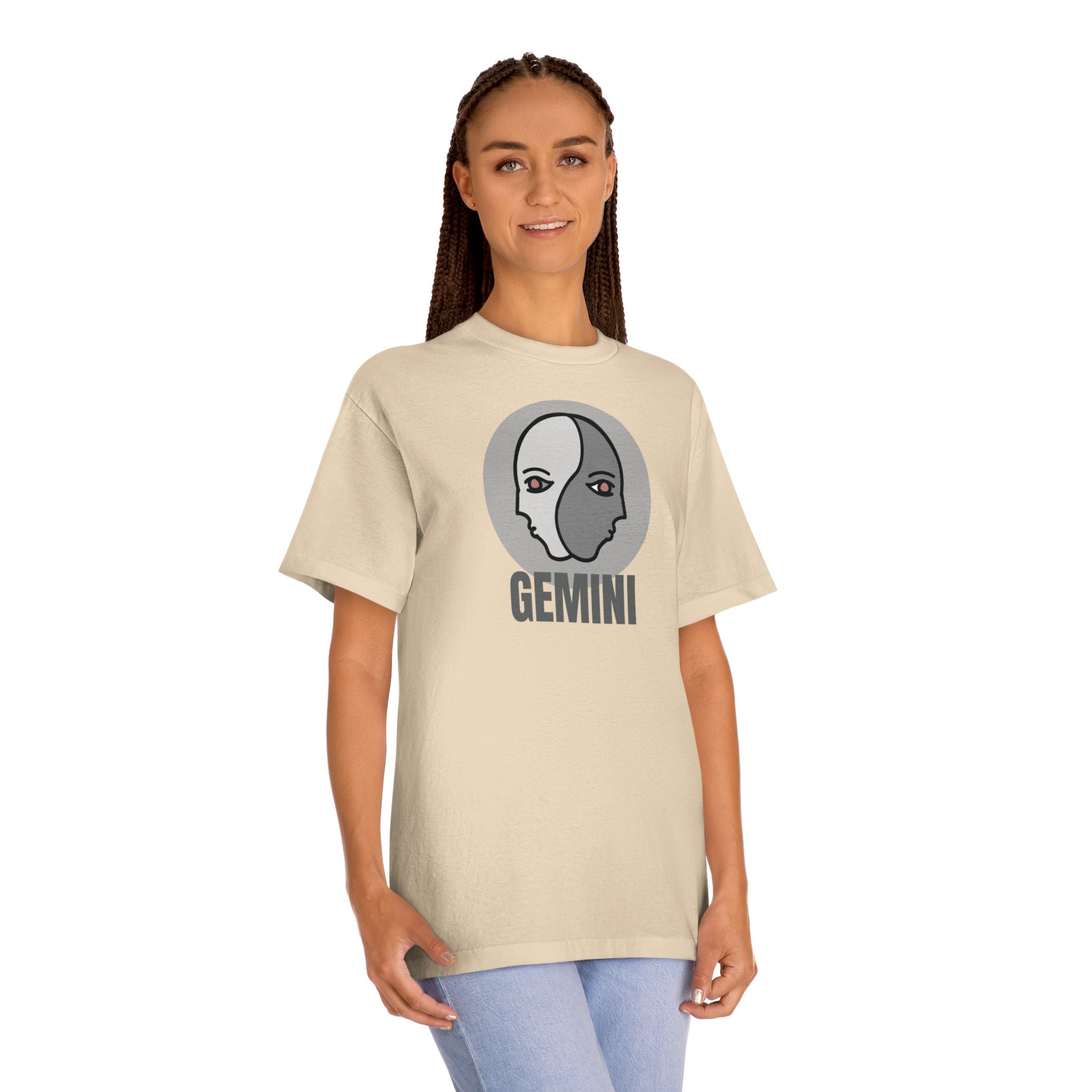 Gemini Zodiac Unisex Tee - Bold Line Identity T-Shirt