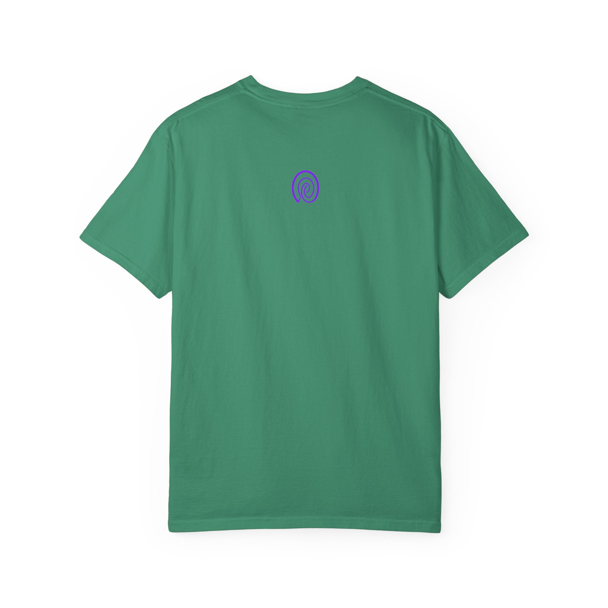 Fingerprint Gradient Minimalist Unisex Garment-Dyed T-shirt – Purple Black