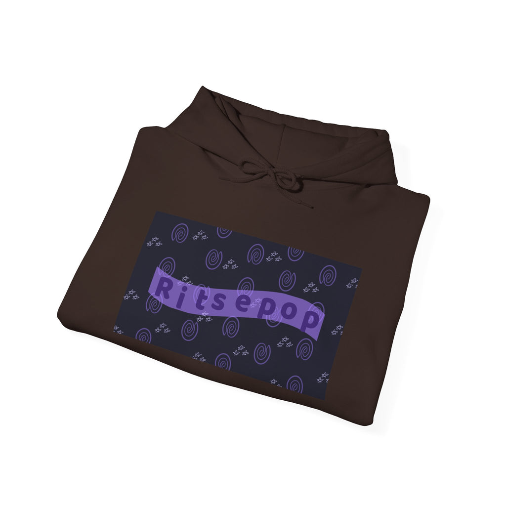 Ritsepop Unisex Heavy Blend™ Hooded Sweatshirt – Purple Logo, Multiple Colors