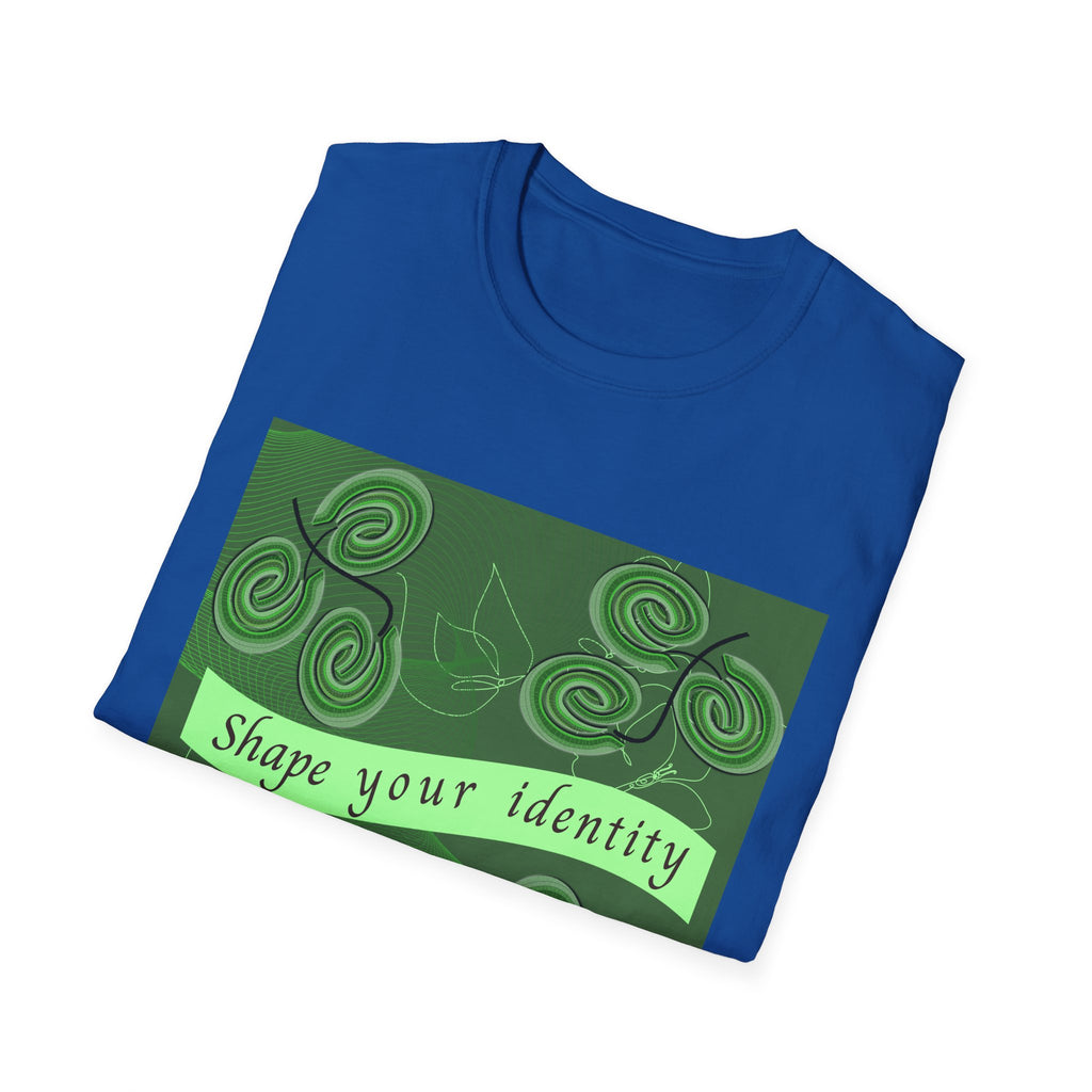Shape Your Identity – Unisex Softstyle T-Shirt (Fingerprint Pattern, Multi-color)