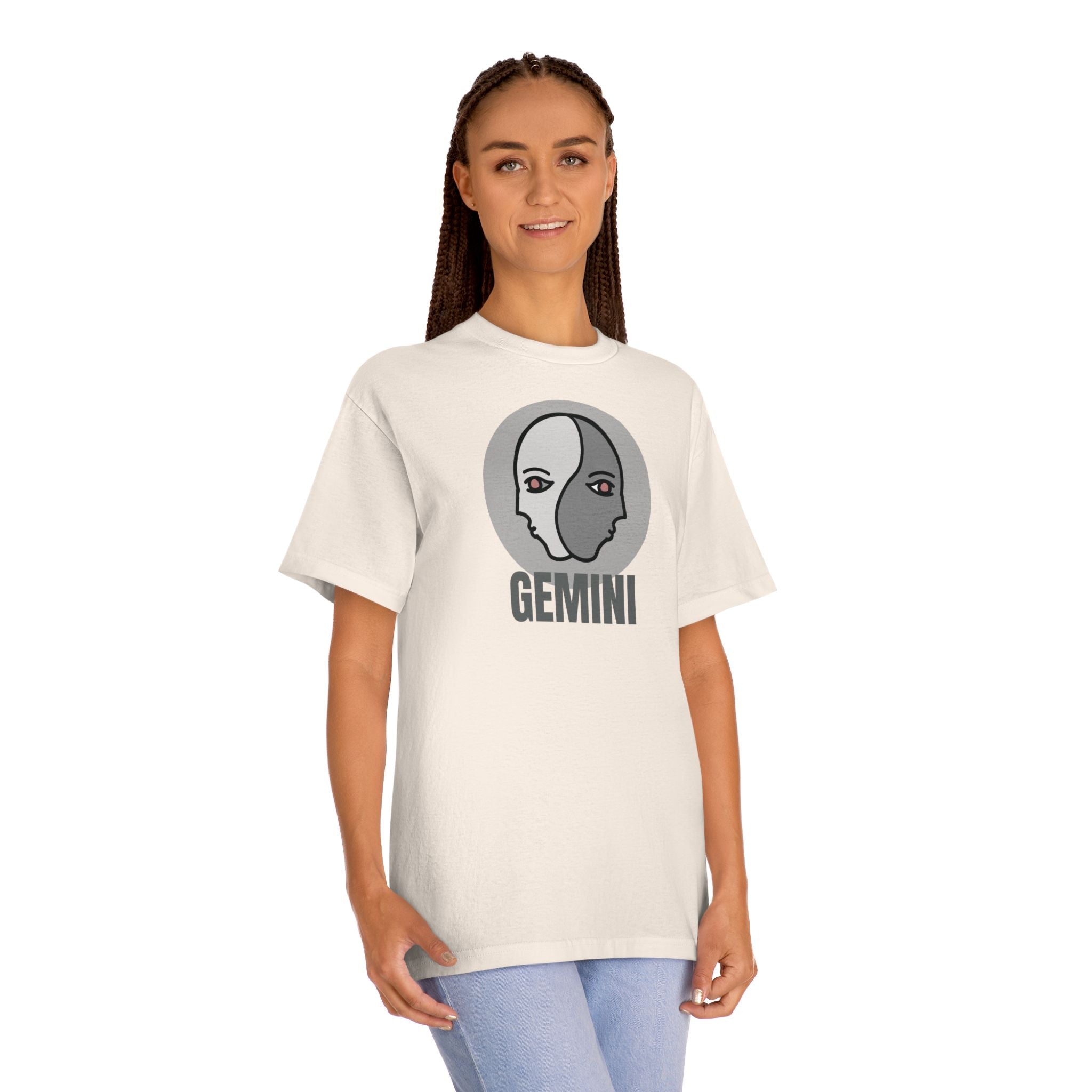 Gemini Zodiac Unisex Tee - Bold Line Identity T-Shirt
