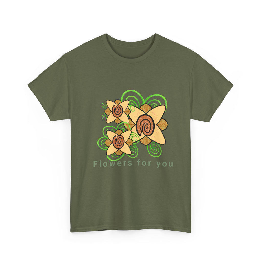 Fingerprint Flowers for You – Unisex Heavy Cotton Tee