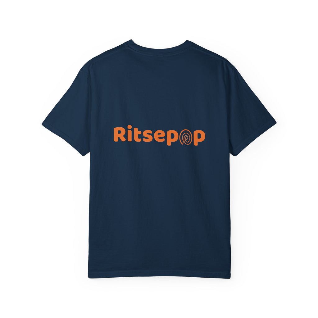 Orange-Red | Fingerprint Gradient Minimalist Unisex Garment-Dyed T-shirt