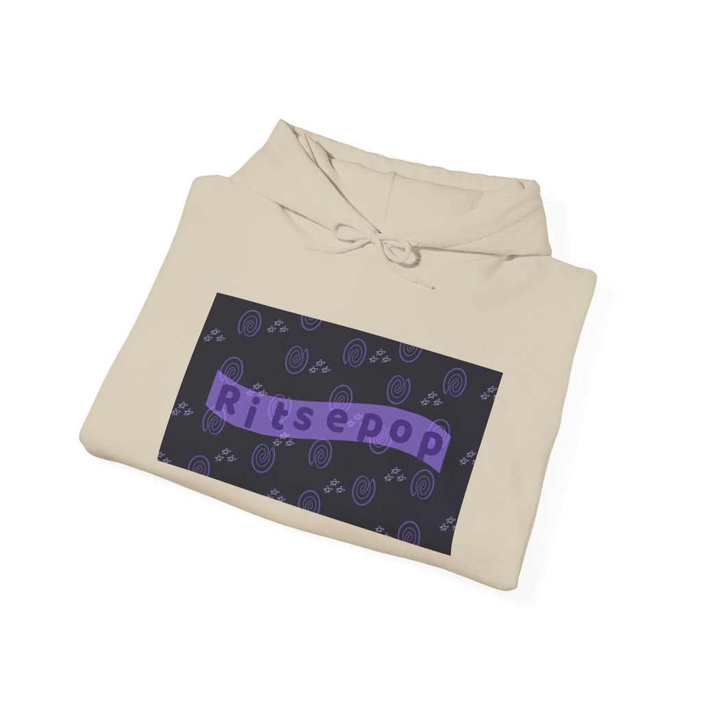 Ritsepop Unisex Heavy Blend™ Hooded Sweatshirt – Purple Logo, Multiple Colors