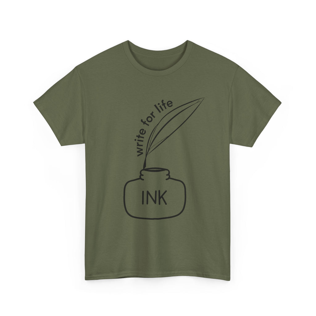 Write For Life T-Shirt | Multiple Color | Unisex Heavy Cotton Tee
